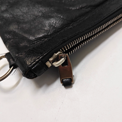 BALENCIAGA Classic City Medium size Black Lamb Skin Biker Bag, Handbag Silver Hardware-(SKU)-952449143