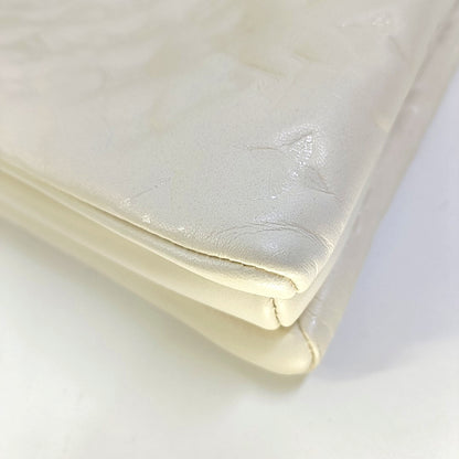 LOUIS VUITTON COUSSIN Small White Lamb Skin Embossed Crossbody Shoulder Bag Gold Hardware 2 Removable Straps-(SKU)-969252517