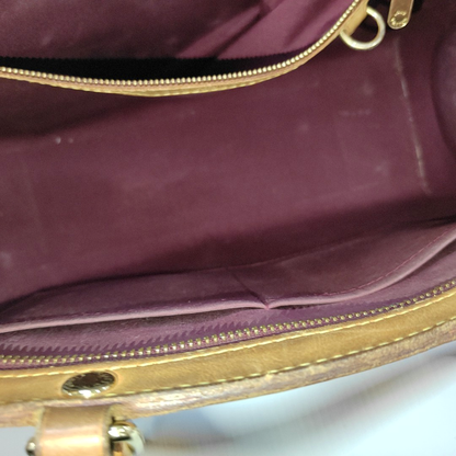 LOUIS VUITTON BREA Burgundy Patent Leather Monogrammed Grained Handbag Shoulder Bag Golden hardware Removable shoulder strap-(SKU)-13772850