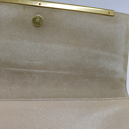 YSL Khaki Cowhide Handbag Golden hardware-(SKU)-948372708