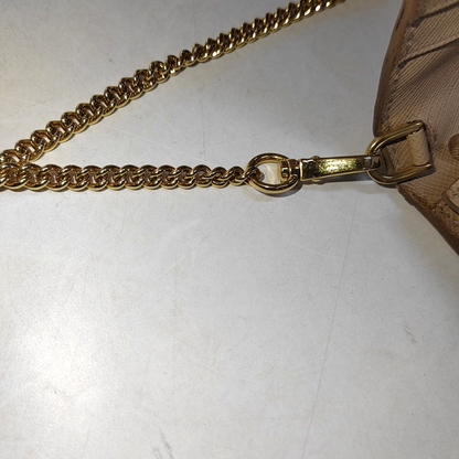 PRADA Khaki Calfskin Crossgrain Crossbody Bag Single Shoulder Bag Golden hardware Removable shoulder strap-(SKU)-941086582