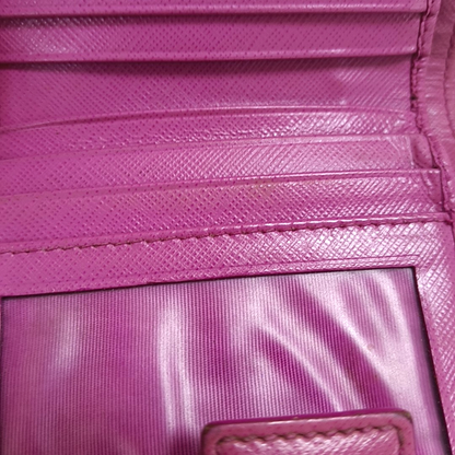 FERRAGAMO Vara Pink Leather Embossed Wallet Golden hardware-(SKU)-930486413