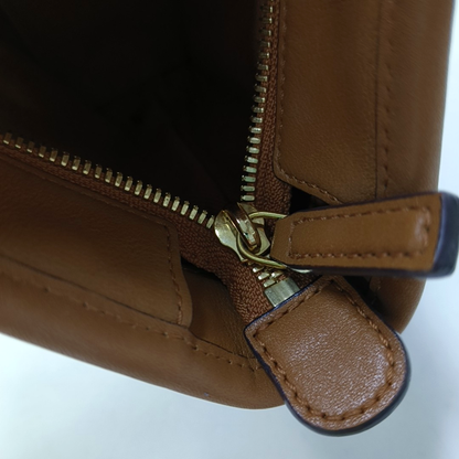 MCM ANYA mini Cognac coated canvas old flower rabbit crossbody bag, handbag Golden hardware Removable shoulder strap-(SKU)-951890333