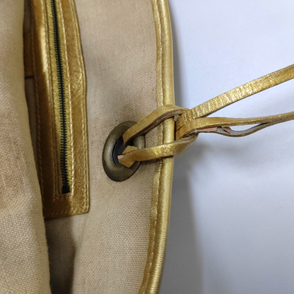 CELINE Tote bag Gray Leather Printed Handbag Golden hardware-(SKU)-955873105