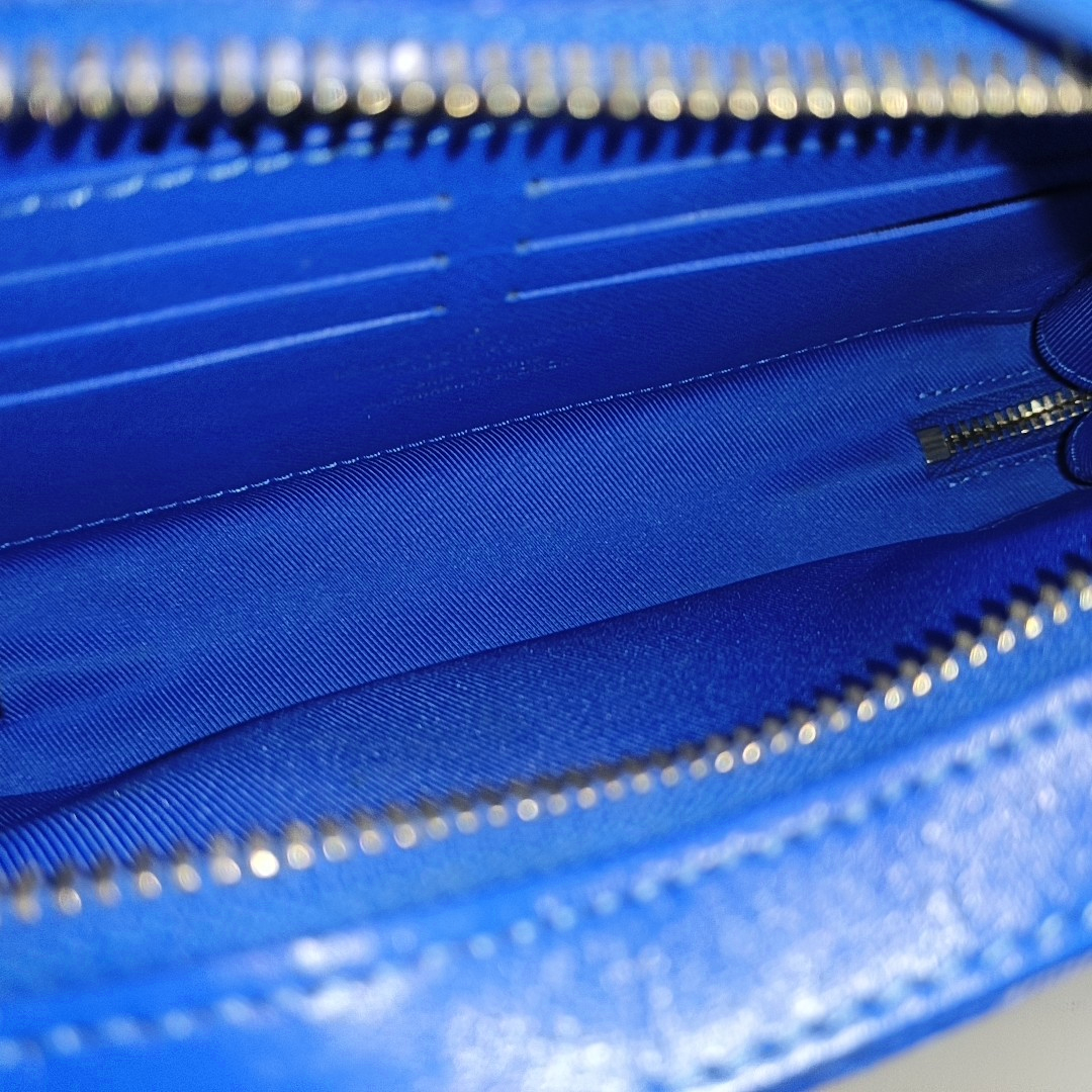 LOUIS VUITTON WALLET TRUNK Blue Coated Canvas Monogram Printed Sling Bag Handbag Single Shoulder Bag Silver Hardware Removable Strap-(SKU)-956381816