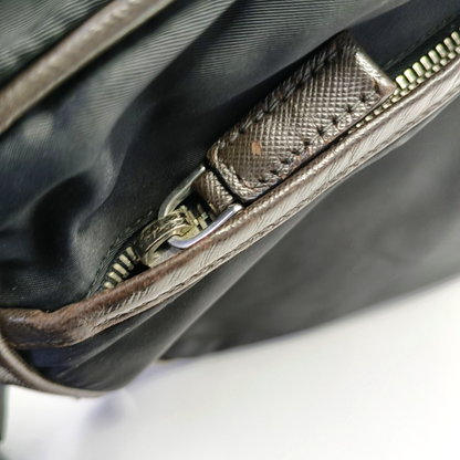 PRADA Black fabric crossbody bag shoulder bag Silver Hardware-(SKU)-953382734