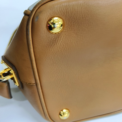 PRADA White Leather Monogrammed Tote Bag Golden hardware-(SKU)-960002423