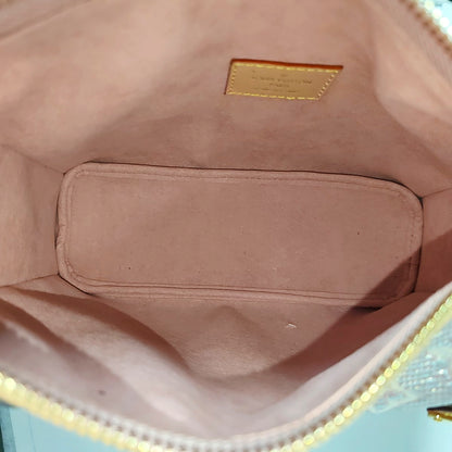 LOUIS VUITTON SOFT TRUNK Pink Special Material Monogram Embossed Shoulder Bag with Detachable Strap, Gold Hardware-(SKU)-971223184