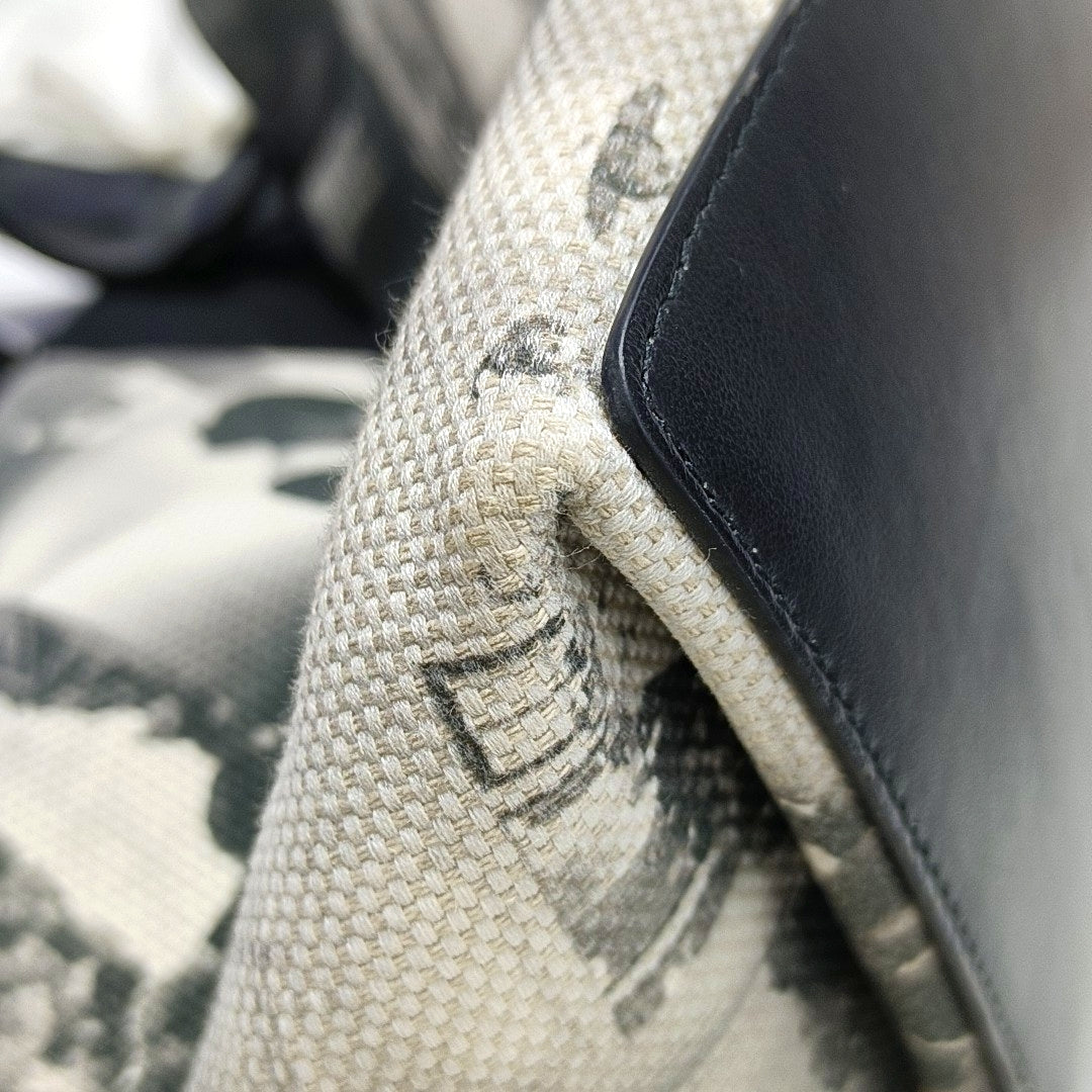 DIOR Toujours Large Multicolor Canvas Printed Handbag Black Hardware Pockets-(SKU)-970966828