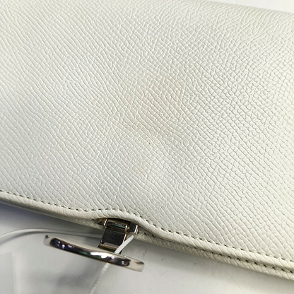 BVLGARI BVLGARI White Cowhide Wallet Silver Hardware-(SKU)-949211170