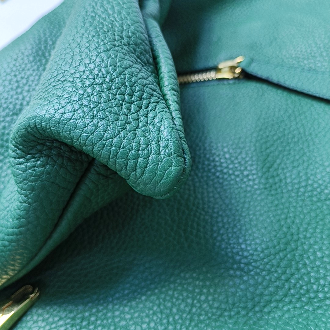 BURBERRY Green Leather Single Shoulder Bag Golden hardware Removable shoulder strap-(SKU)-959430773