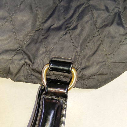 PRADA Gaufre Black Nylon Quilted Handbag Golden hardware-(SKU)-942136893