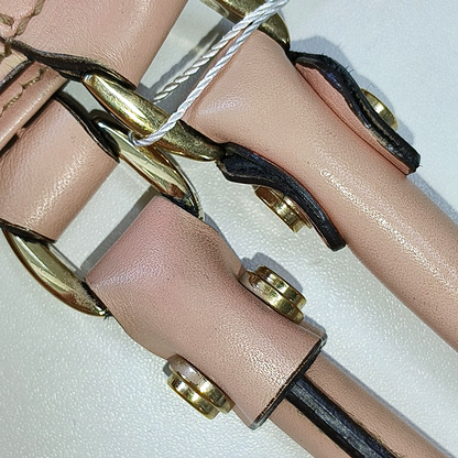 GUCCI D Gold Nude Pink Calfskin Monogrammed Tote Bag Single Shoulder Bag Golden hardware-(SKU)-13640994