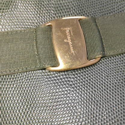 FERRAGAMO Camera Bag Green Calf Leather Texture Single Shoulder Bag Crossbody Golden hardware-(SKU)-14338830