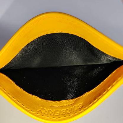 BURBERRY Yellow Coated Canvas Card Holder-(SKU)-959607392