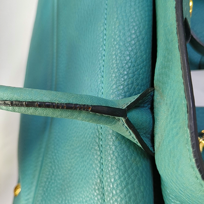 PRADA Twin Blue Cowhide Logo Single Shoulder Bag Handbag Crossbody Bag Ruthenium color hardware Removable shoulder strap-(SKU)-956216125