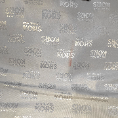 MICHAEL KORS Medium size Gray Cowhide Quilted Single Shoulder Bag Crossbody Silver Hardware-(SKU)-14349327