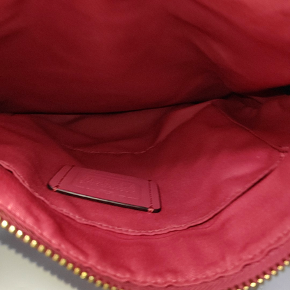 COACH Fuchsia Leather Carriage Single Shoulder Bag Crossbody Bag Golden hardware-(SKU)-14238805