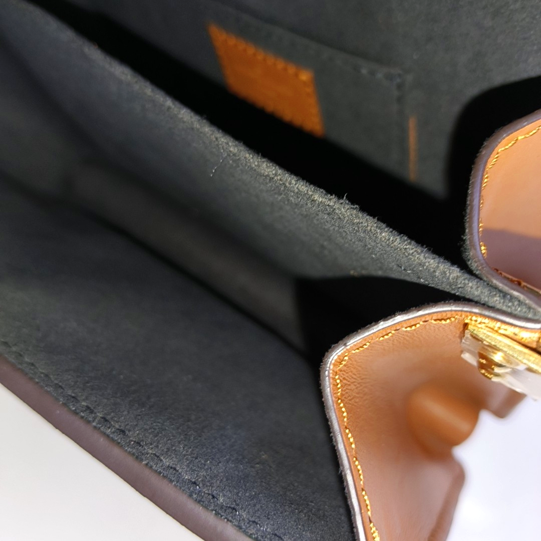 LOUIS VUITTON DAUPHINE Mini Colorful Leather Dauphine Crossbody Shoulder Bag Gold Hardware Removable Strap-(SKU)-956077638