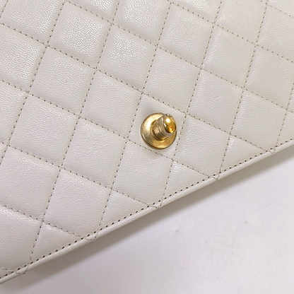 CHANEL CLASSIC VERTICAL PEARL White Lamb Leather Quilted Crossbody Bag Single Shoulder Bag Detachable Strap-(SKU)-960511595