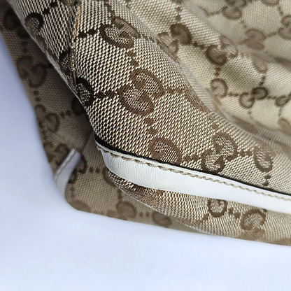 GUCCI D-Ring Large size Brown Canvas Monogram Handbag Single Shoulder Bag Golden hardware-(SKU)-953121476