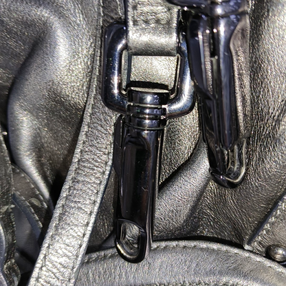 BURBERRY Silver Cowhide Single Shoulder Bag Crossbody Tote Bag Black hardware Removable shoulder strap-(SKU)-938135515