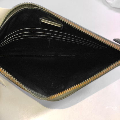 PRADA Black Cowhide Clutch Silver Hardware-(SKU)-942856907