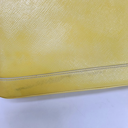 PRADA Promenade Yellow Cowhide Logo Monogram Crossbody Tote Bag Golden hardware Removable shoulder strap-(SKU)-959047479