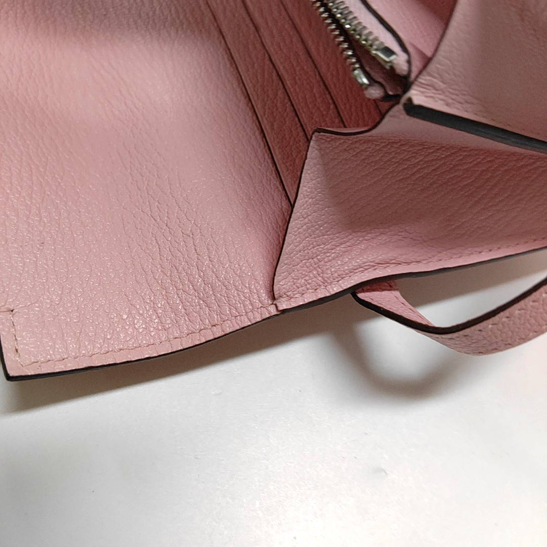 HERMÈS Kelly Milkshake Pink Chèvre Mysore Goat Skin Kelly Bag Wallet Silver Hardware D External Stitch-(SKU)-965277205