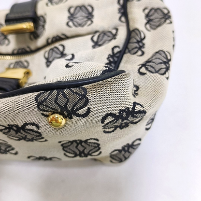 LOEWE Tote bag Grey Canvas Monogram Single Shoulder Bag Golden hardware-(SKU)-954726102