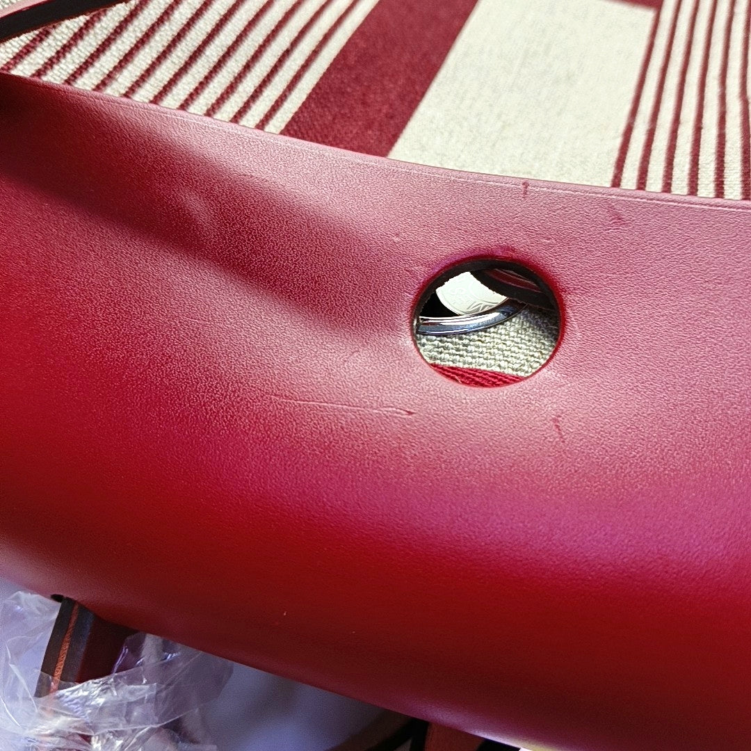 HERMÈS Herbag Beige Canvas Backpack and Tote Bag with Silver Hardware, Detachable Strap, Z-(SKU)-969072208