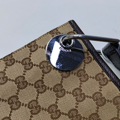 GUCCI Tote bag Khaki Canvas Monogram Single Shoulder Bag Crossbody Bag Golden hardware-(SKU)-939908309