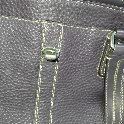 COACH Tote bag Purple Leather Handbag Silver Hardware-(SKU)-938235909