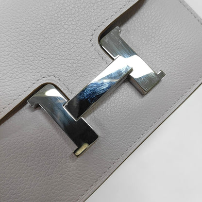 HERMÈS Constance Slim Fantasy Purple Evercolor Calfskin Card Case with Silver Hardware and B Stamp-(SKU)-966465502