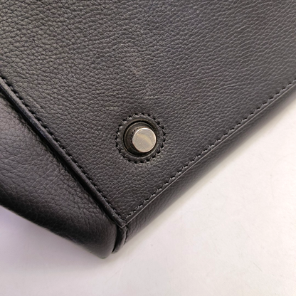 CELINE EDGE Black cowhide tote bag Silver Hardware-(SKU)-952921154