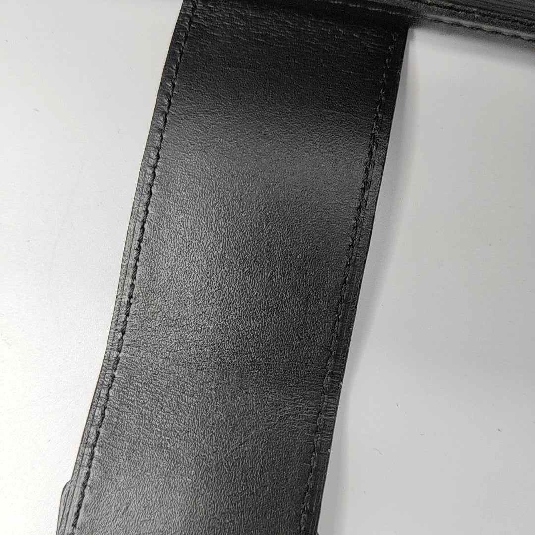 LOUIS VUITTON PETITE MALLE Black EPI Calfskin Water Ripple Pattern Crossbody Shoulder Bag Gold Hardware Removable Shoulder Strap-(SKU)-968078089