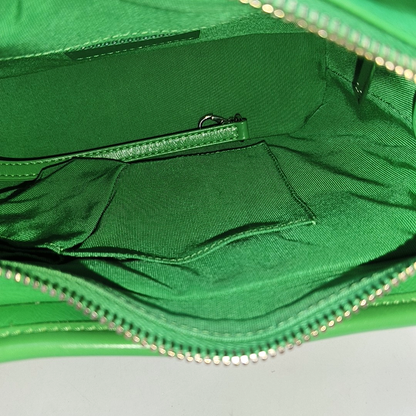 CHANEL GABRIELLE Small Green Calfskin Quilted Crossbody Shoulder Bag Detachable Strap-(SKU)-953383419