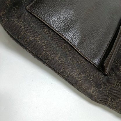 GUCCI Tote bag Brown Canvas Monogrammed Single Shoulder Bag Golden hardware-(SKU)-958908868