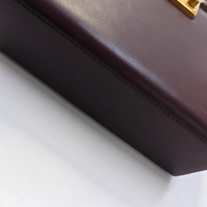 DIOR Dioraddict Small Burgundy Leather Crossbody Bag, Shoulder Bag, Golden Hardware, Removable Strap-(SKU)-945647624