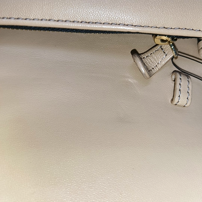 EMPORIO ARMANI Khaki Leather Quilted Shoulder Bag Golden hardware Removable shoulder strap-(SKU)-934447940