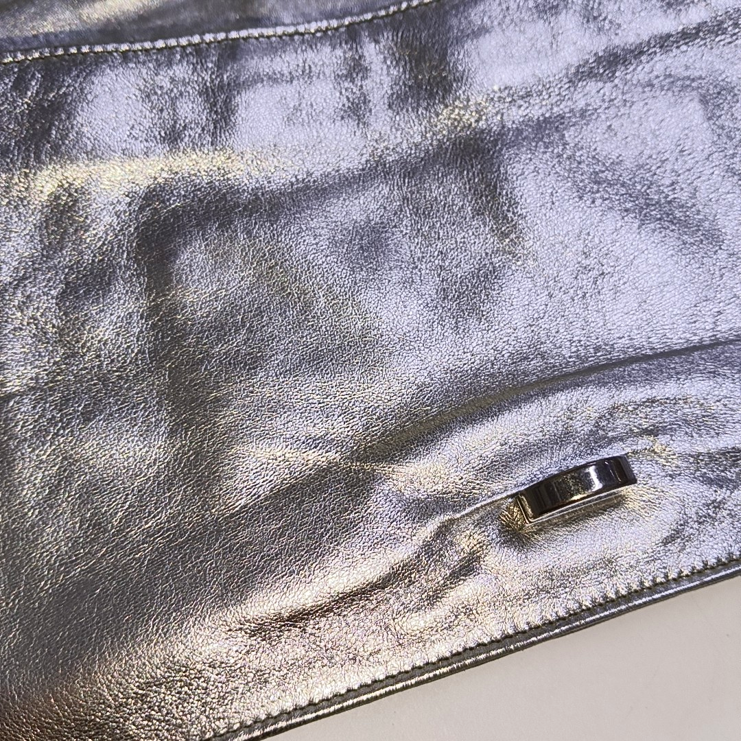Miu Miu Silver leather patched crossbody bag Silver Hardware Removable shoulder strap-(SKU)-936787329