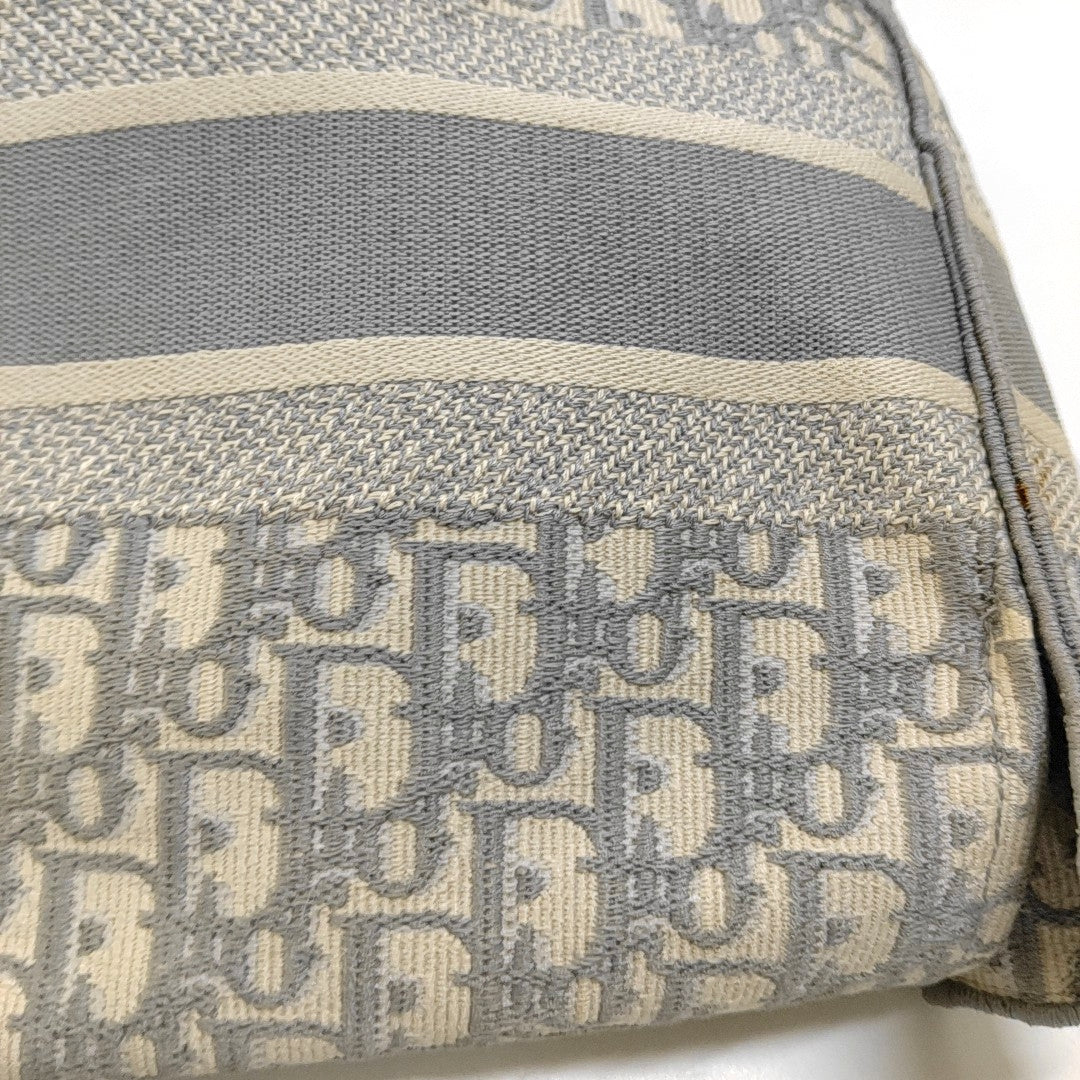DIOR Diorcamp Grey Canvas Monogram Crossbody Bag Single Shoulder Bag Silver Hardware-(SKU)-968970335
