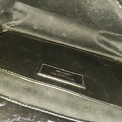 YSL NIKI Small Black Calfskin Quilted V-Shape Crossbody and Single Shoulder Bag with Black Ruthenium Hardware-(SKU)-969924683