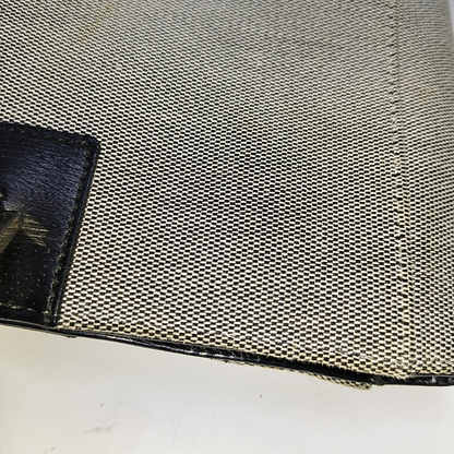 GUCCI Tote bag Gray Fabric Single Shoulder Bag Handbag Silver Hardware-(SKU)-14339231