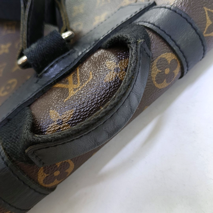 LOUIS VUITTON CHRISTOPHER Small Brown Coated Canvas Monogram Backpack with Silver Hardware-(SKU)-960294947