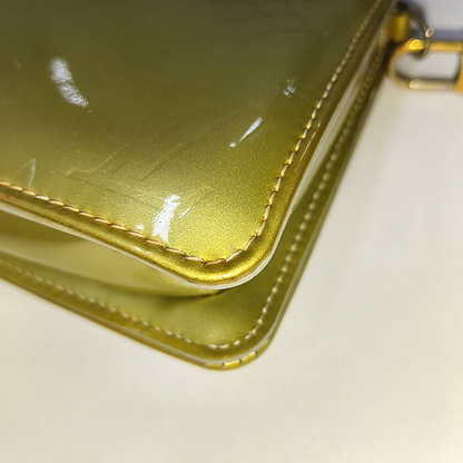 LOUIS VUITTON LEXINGTON Light Green Cowhide Monogrammed Crumpled Shoulder Bag Single Shoulder Bag Golden hardware Removable shoulder strap-(SKU)-939883232