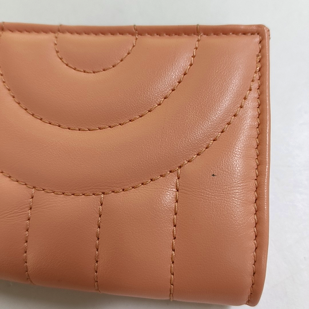 GUCCI GG Marmont Nude Pink Cow Leather Quilted Wallet Golden hardware-(SKU)-939800191