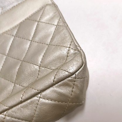 CHANEL 2.55 Silver Sheepskin Quilted Crossbody Shoulder Bag Silver Hardware 12 Flap-(SKU)-941216566