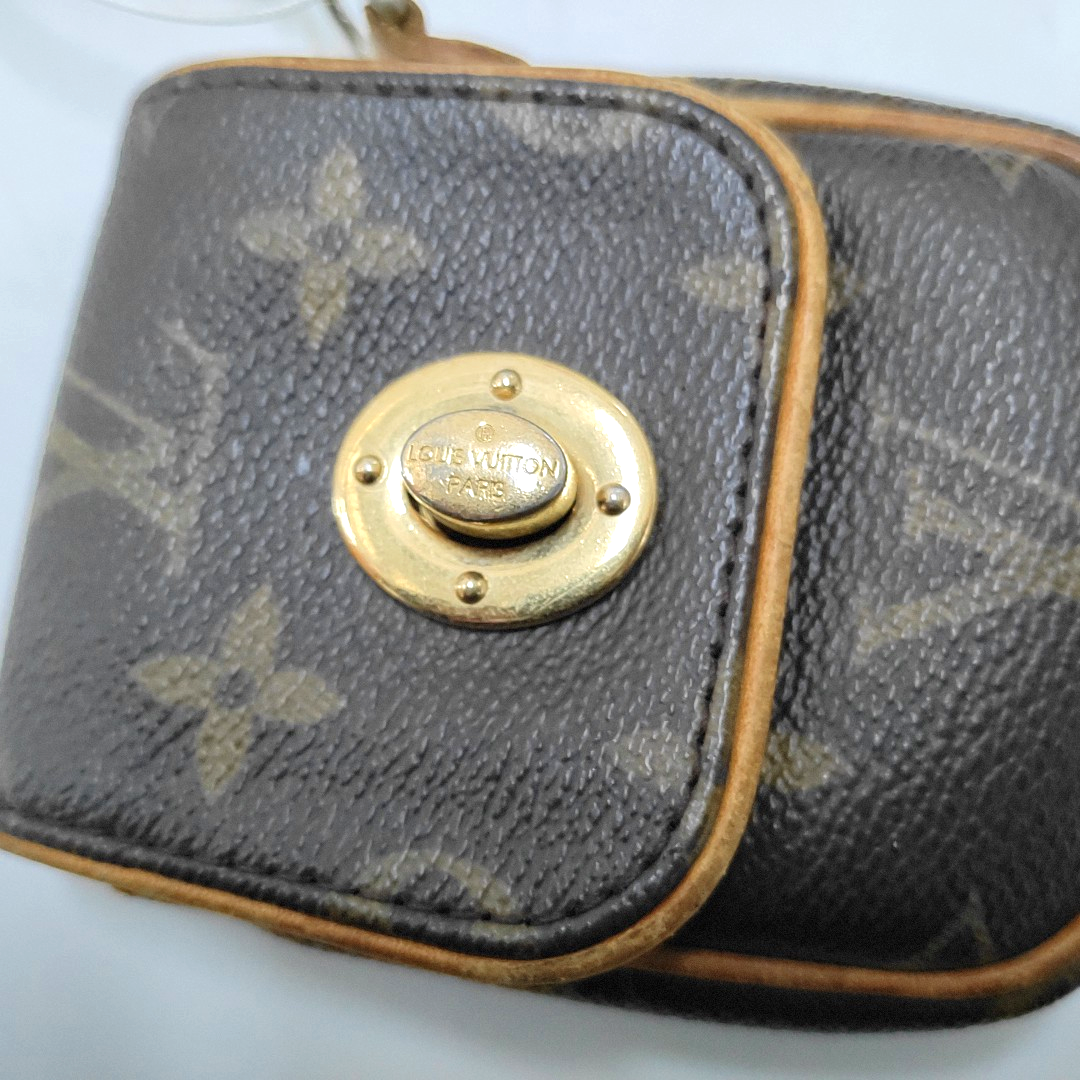 LOUIS VUITTON TULUM Brown Coated Canvas Monogrammed Change Purse Golden hardware-(SKU)-947601683