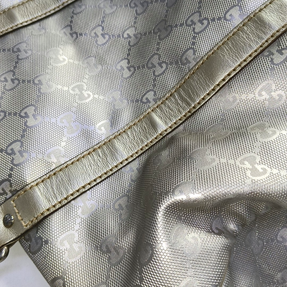 GUCCI Joy Medium size Silver Coated Canvas Monogram Handbag Golden hardware-(SKU)-950869201